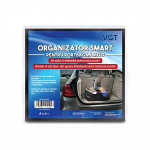 Organizator Auto Pentru Portbagaj, Smart VGT, 2 Sectiuni Depozitare, 45 X 32 X 30 Cm - Img 2