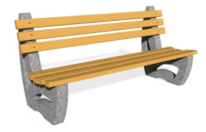 Banca din Mozaic spalat si Lemn/Cherestea - pin (molid), Model 39 - Img 10