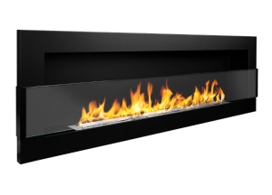 Biosemineu cu sticla 1200X400 negru structural mat