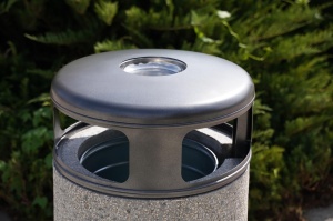 Cos de gunoi din beton, cu recipient de zinc detasabil, Model 41 - Img 3