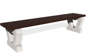 Banca din Mozaic spalat si Lemn/Cherestea - pin (molid), Model 110