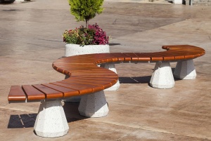 Banca Modulara din Mozaic si pin (molid) Model 156