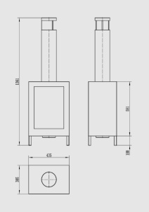 Biosemineu Freestanding KOZEN negru mat - Img 5
