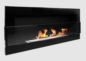 Biosemineu suspendat cu sticla 900x400 negru lucios - Img 2