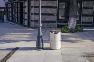 Cos de gunoi din beton, cu recipient de zinc detasabil, Model 127 - Img 7