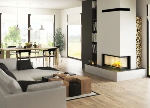 Semineu Hitze Albero AL19RG.H-D 19 kW Sticlă laterală dreapta, Ghilotină - Img 2