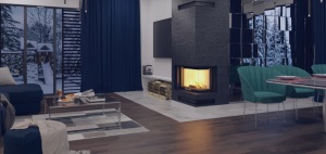 Semineu Hitze HST54X39.L 5,9 kW Sticlă laterală stânga - Img 3