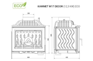Semineu Kawmet W17 Dekor ECO 12,3 kW - Img 7