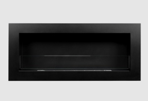 Semineu bio 900x400 SLIM negru structural mat - Img 3