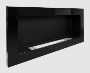 Semineu cu bioetanol suspendat 900x400 negru lucios - Img 3