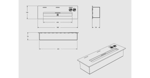 Semineu pe bioetanol INSERT 310 mm - Img 2