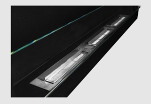 Biosemineu cu sticla 1200X400 negru structural mat - Img 4