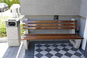 Cos de gunoi din beton, cu recipient de zinc detasabil, Model 182 - Img 3