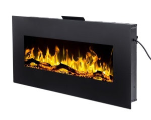 Focar electric liniar 3D Aflamo Albion 42 Negru cu sunet - Img 5
