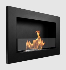 Semineu bio 650x400 Slim Black cu sticla - Img 3