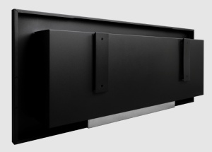 Semineu bio 900x400 cu sticla, culoare negru structural mat - Img 4