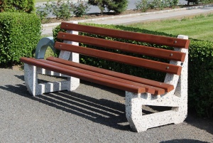 Banca din Mozaic spalat si Lemn/Cherestea - pin (molid), Model 6