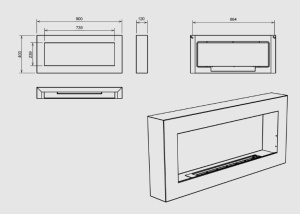 Biosemineu suspendat 900x400 Box alb structural mat - Img 5