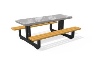 Masa de Picnic din Mozaic, Lemn si Metal, Model 251