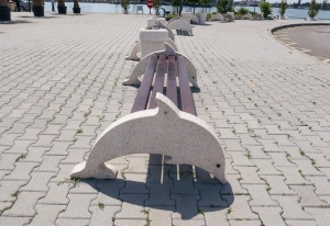 Banca din Mozaic spalat si Lemn/Cherestea - pin (molid), DELFIN - Model 8 - Img 2