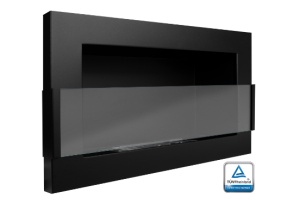 Biosemineu suspendat 650x400 cu sticla, negru structural mat - Img 4