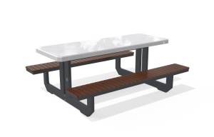 Masa de Picnic din Mozaic, Lemn si Metal, Model 251 - Img 2
