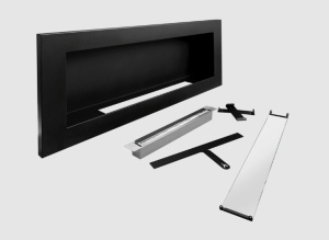 Semineu bio 900x400 SLIM negru structural mat - Img 6