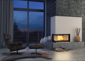 Semineu Hitze Albero AL19L.H-D 19 kW Sticlă laterală stânga - Img 2