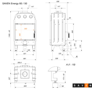 Semineu SAVEN Energy 60×50 ECO 14,5 kW - Img 8
