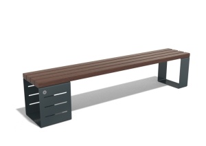 Banca din Metal si Lemn / Cherestea - pin (molid), Model 133 - Img 2