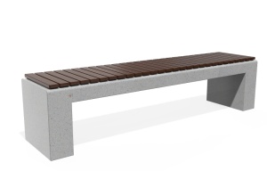 Banca din Mozaic spalat si Lemn/Cherestea - pin (molid), Model 126