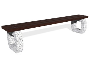 Banca din Mozaic spalat si Lemn/Cherestea - pin (molid), Model 143