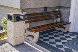 Banca din Mozaic spalat si Lemn/Cherestea - pin (molid), Model 39 - Img 6