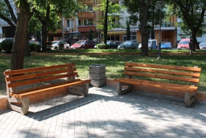 Banca din Mozaic spalat si Lemn/Cherestea - pin (molid), Model 6 - Img 3