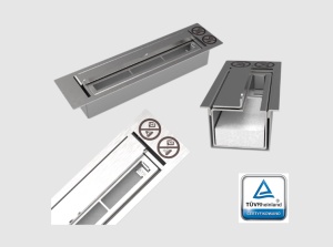 Biosemineu suspendat 650x400 cu sticla, negru structural mat - Img 5