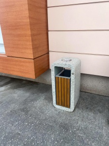 Cos de gunoi din beton, cu recipient de zinc detasabil, Model 241 - Img 3
