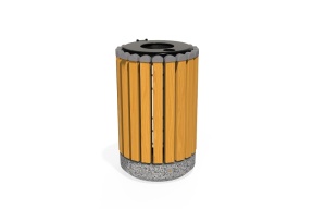 Cos de gunoi din beton, cu recipient de zinc detasabil, Model 43