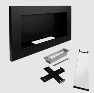 Semineu bio 650x400 Slim Black cu sticla - Img 6