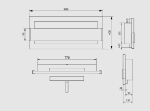 Semineu bio suspendat cu sticla 900x400 maro - Img 7
