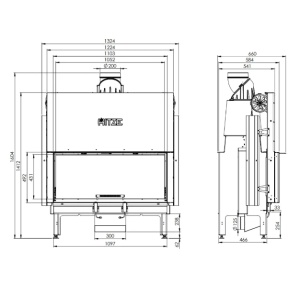 Semineu Hitze Ardente ARD105x43.G 19 kW - Img 5