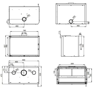 Semineu Hitze CUBO 800 – 80×54, 8kW - Img 5