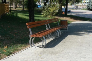 Banca din Metal si Lemn / Cherestea - pin (molid), Model 50 - Img 4