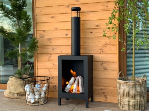 Biosemineu Freestanding KOZEN negru mat