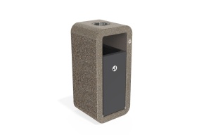 Cos de gunoi din beton, cu recipient de zinc detasabil, Model 240 - Img 3