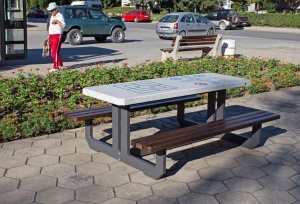 Masa de Joc - Picnic din Mozaic, Lemn si Metal, Model 250 - Img 2