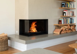 Semineu Hitze STMA54x39.L 7,5 kW Sticlă laterală stânga - Img 6