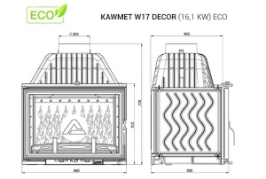 Semineu Kawmet W17 Decor ECO 16,1 kW - Img 8