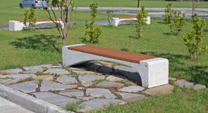 Banca din Mozaic si pin (molid), Model 233 - Img 4