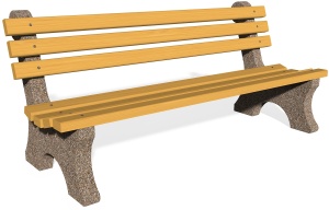 Banca din Mozaic spalat si Lemn/Cherestea - pin (molid), Model 4 - Img 3
