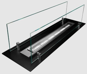 Biosemineu Insert 65 cm negru cu Sticla - Img 3